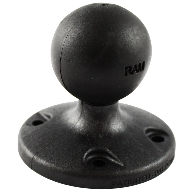 RAM Mount 2.5" Composite Round Base w/AMPS Hole Pattern & 1.5" Ball, made by RAM Mounting Systems - RAP-202U