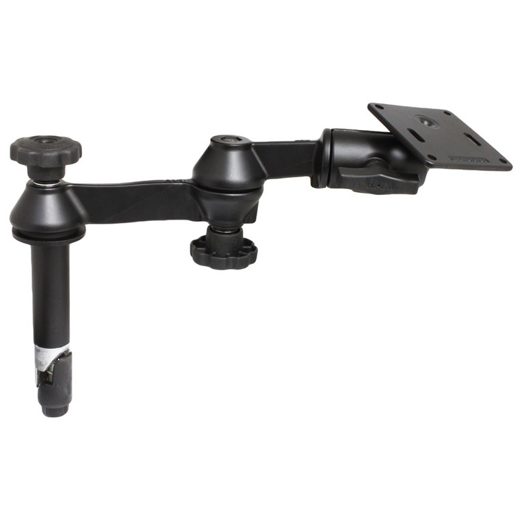 RAM Mount Double Swing Arm w/4" Male & No Female Tele-Pole - VESA Plate, made by RAM Mounting Systems - RAM-VP-SW1-4-2461