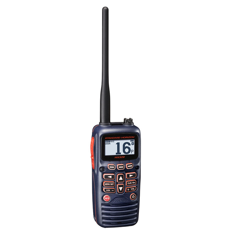 Standard Horizon HX320 Handheld VHF 6W, Bluetooth, USB Charge, made by Standard Horizon - HX320
