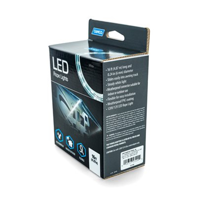 Led Rope Light White 16ft (e/f), made by Camco - 53100
