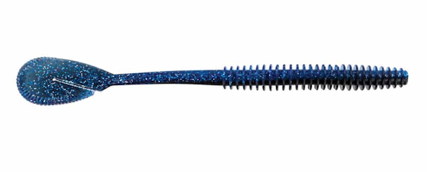 Big Bite 5.5"" Tour Swim Worm Blk Blu Slvr, made by Big Bite Baits - 55TSWWORM-02
