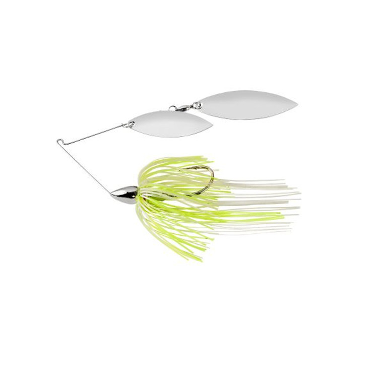 War Eagle Nkl Dbl Wil Spinnrbt Wht Cht Prl, made by War Eagle Baits - WE38NW45