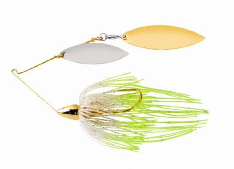 War Eagle Gld Dbl Wil Spinnrbt Hot Blu Her, made by War Eagle Baits - WE12GW50