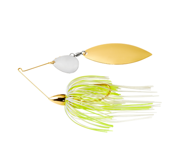 War Eagle Gld Tand Wil Spnrbt Hot Wht Cht, made by War Eagle Baits - WE38GT16