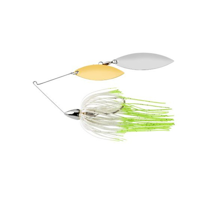 War Eagle Nkl Dbl Wil Spinnrbt Hot Wht Shd, made by War Eagle Baits - WE38NW25
