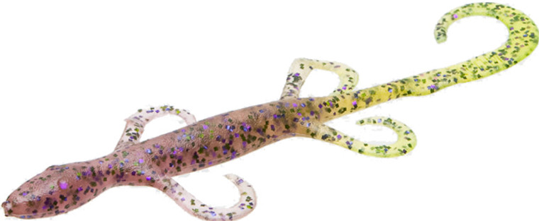 Zoom 6" Lizard 9bg Cot Cndy Cht, made by Zoom Baits - 002-24