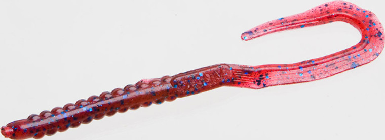 Zoom 6" U-tale Worm 20bg-plum, made by Zoom Baits - 001