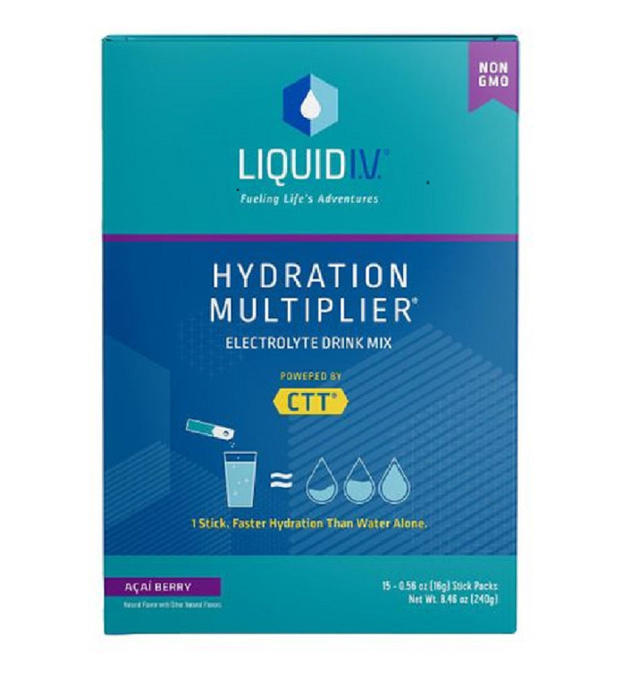 Liquid I.V. Hydration Multiplier 15ct Box Acai Berry, made by Liquid I.V. - Liquid I.V. Hydration Multiplier 15ct Box Acai Berry, made by Liquid I.V. -