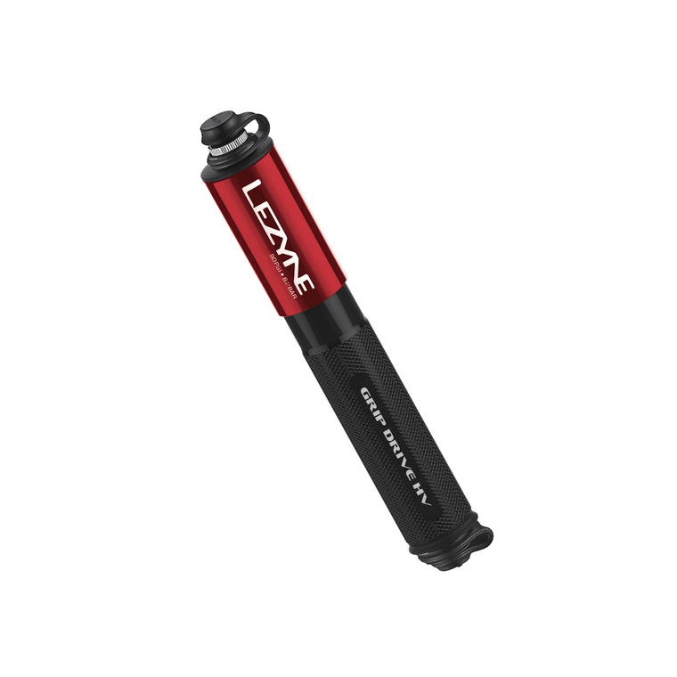 Lezyne Grip Drive HV Hand Pump, Red Small, made by Lezyne -
