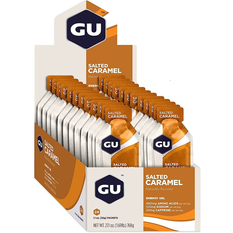 GU Energy Gels 24ct Box Salted Caramel, made by GU Energy -