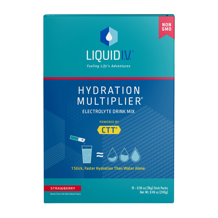 Liquid I.V. Hydration Multiplier 15ct Box Strawberry, made by Liquid I.V. - Liquid I.V. Hydration Multiplier 15ct Box Strawberry, made by Liquid I.V. -