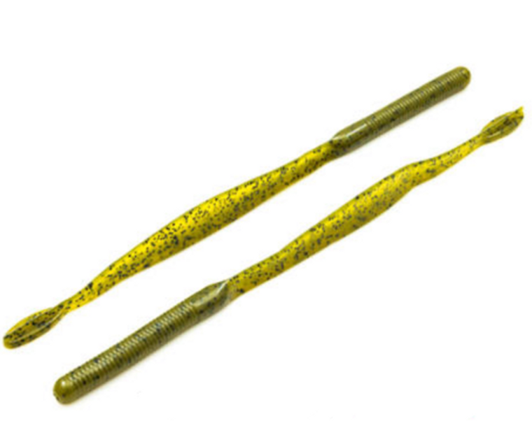 V & M Str Wild Worm 9" 8b Grn Pmkn, made by Bayou Outdoors - SWWGP8