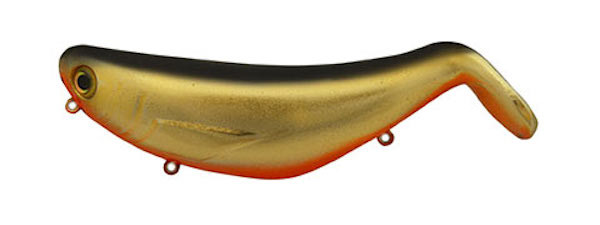 Lewis Stutterstep 1oz Gold/blk/org, made by Rat-l-trap Lures - STP281