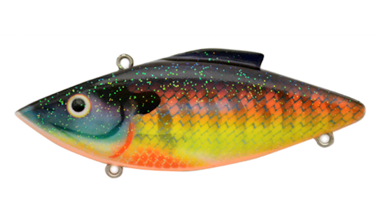 Lewis Mini-trap 1/4 Sunrise Perch, made by Rat-l-trap Lures - MT253
