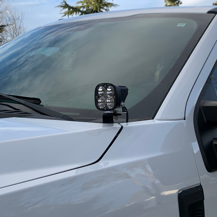17-21 Ford F-250 - F-550 Super Duty Hood Hinge Light Bracket Grimm Offroad, made by Grimm Offroad - GOR10203