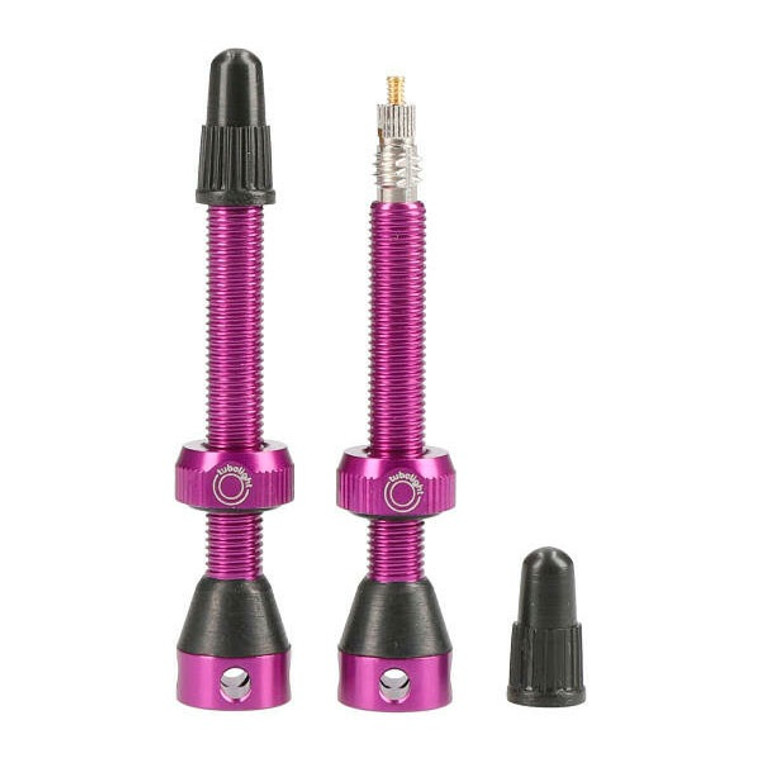 Tubolight Tubeless Valves 50mm Purple, made by Tubolight -