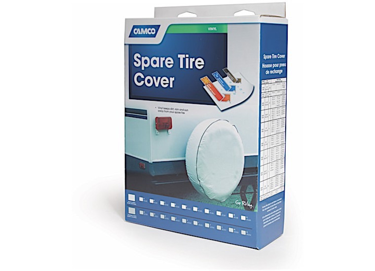 Coversparetire O / 211/2in Dia Vinyl Arctic White, made by Camco - 45349