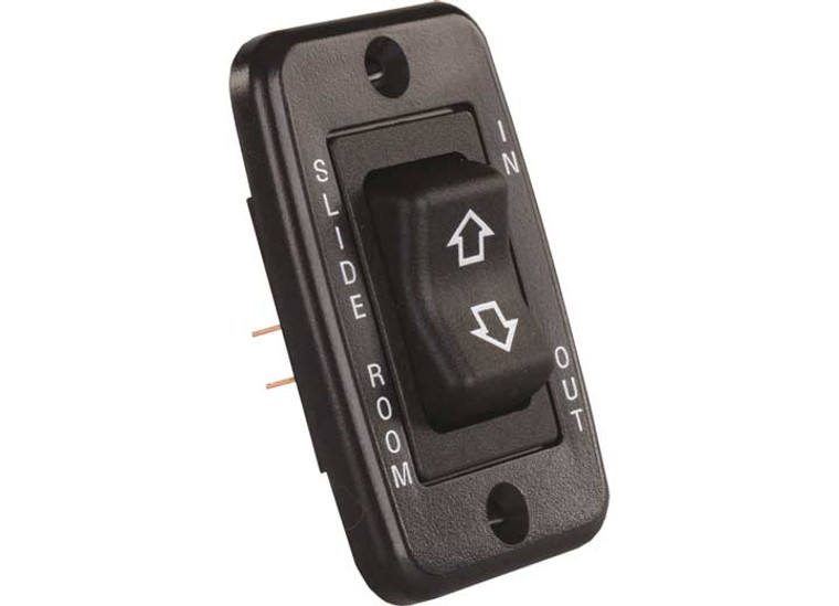 Low Profile Single Slideout Switch Black, made by JR PRODUCTS - 12355