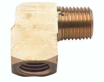 MALE/FEMALE 1/4 National Pipe Thread Brass ELBOW (033436-10), made by Seastar Solutions - 033436-10