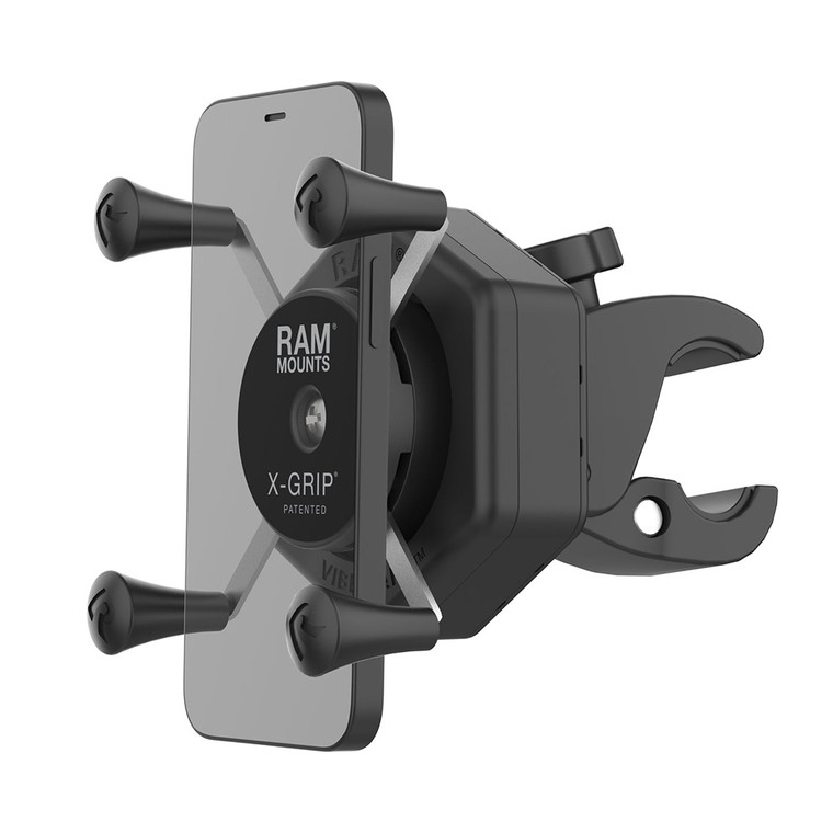 RAM Mount RAM® X-Grip® Phone Mount w/Vibe-Safe™ & Small Tough-Claw™ - RAM-HOL-UN7-462-400, made by RAM Mounting Systems - RAM-HOL-UN7-462-400