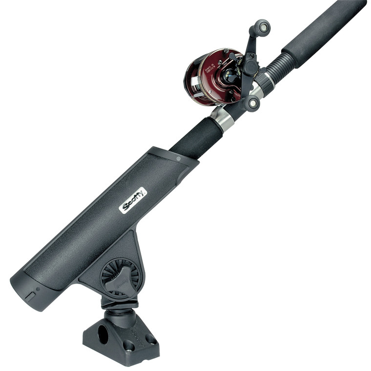 Scotty Rodmaster II Rod Holder w/241 Deck/Side Mount - Black - 350, made by Scotty - 350