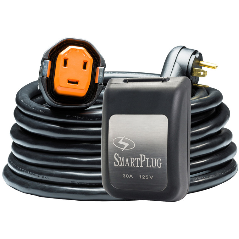 SmartPlug RV Kit 30 AMP Dual Configuration Cordset & Black Inlet Combo - 30' - R30303BM30PB, made by SmartPlug - R30303BM30PB
