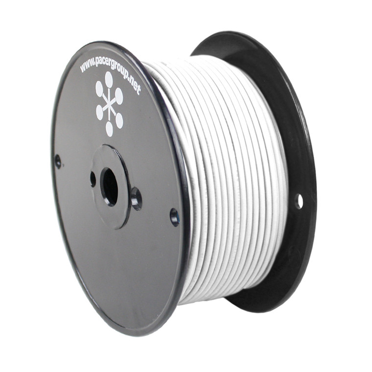Pacer White 16 AWG Primary Wire - 250' - WUL16WH-250, made by Pacer Group - WUL16WH-250