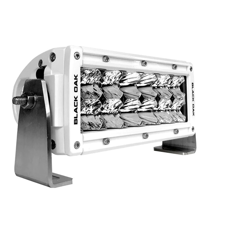 Black Oak Pro Series 3.0 Double Row 6" LED Light Bar - Combo Optics - White Housing - 6CM-D5OS, made by Black Oak LED - 6CM-D5OS