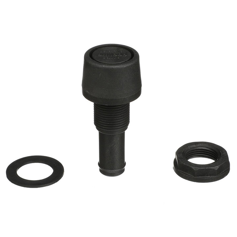 Attwood Straight Fuel Vent - Black Polypropylene - 1607-3, made by Attwood Marine - 1607-3