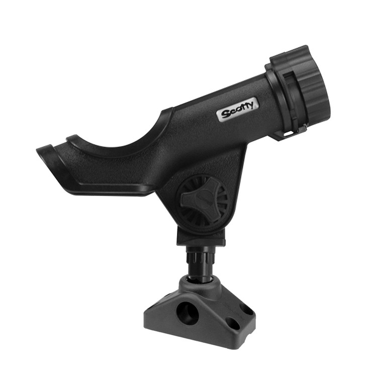 Scotty Powerlock Rod Holder Black w/241 Side/Deck Mount - 230-BK, made by Scotty - 230-BK Scotty Powerlock Rod Holder Black w/241 Side/Deck Mount - 230-BK, made by Scotty - 230-BK