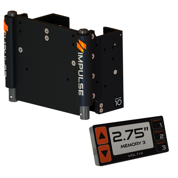 IMPULSE XL 10" Set Back Electric Jack Plate w/Smart Control - Black Anodized - 75071-B, made by IMPULSE - 75071-B
