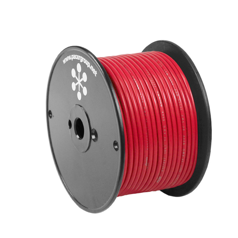 Pacer Red 14 AWG Primary Wire - 100' - WUL14RD-100, made by Pacer Group - WUL14RD-100
