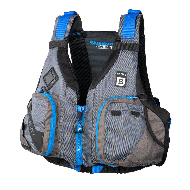 Bluestorm Motive Kayak Fishing Vest - Deep Blue - S/M - BS-248-TPE-S/M, made by Bluestorm - BS-248-TPE-S/M
