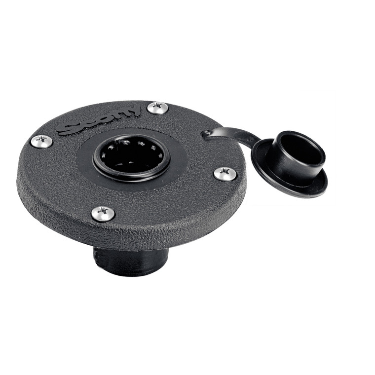 Scotty 344 Round Flush Deck Mount - 344-BK, made by Scotty - 344-BK