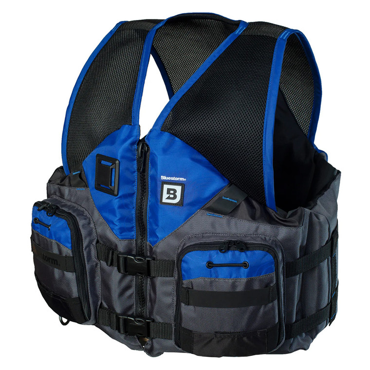 Bluestorm Sportsman Adult Mesh Fishing Life Jacket - Deep Blue - 2XL/3XL - BS-105-BLU-2/3X, made by Bluestorm - BS-105-BLU-2/3X