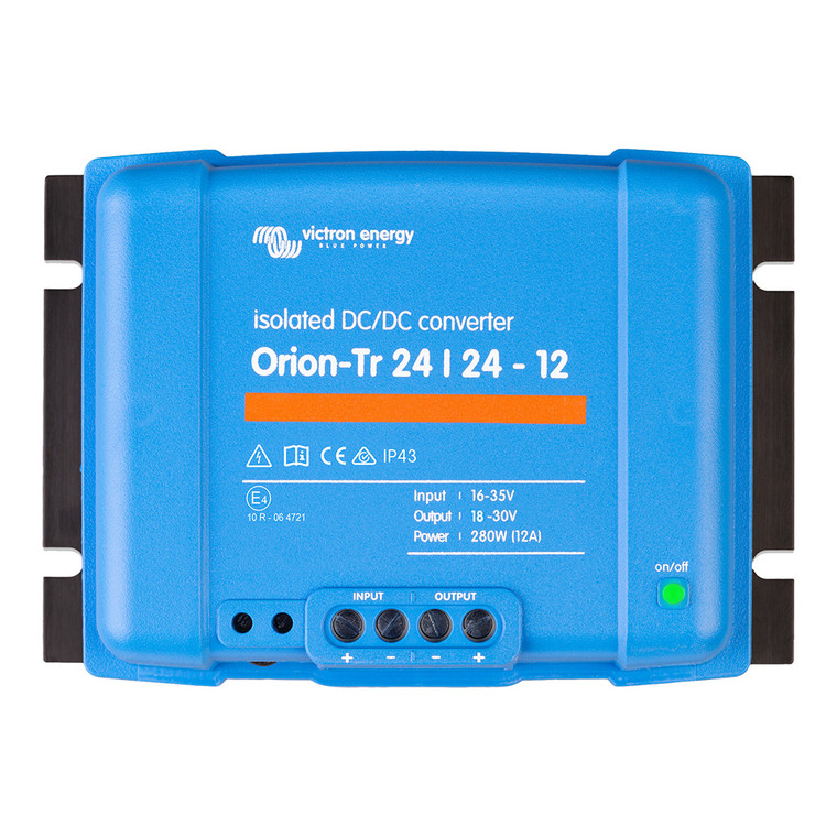 Victron Orion-TR DC-DC Converter - 24 VDC to 24 VDC - 280W - 12AMP Isolated - ORI242428110, made by Victron Energy - ORI242428110