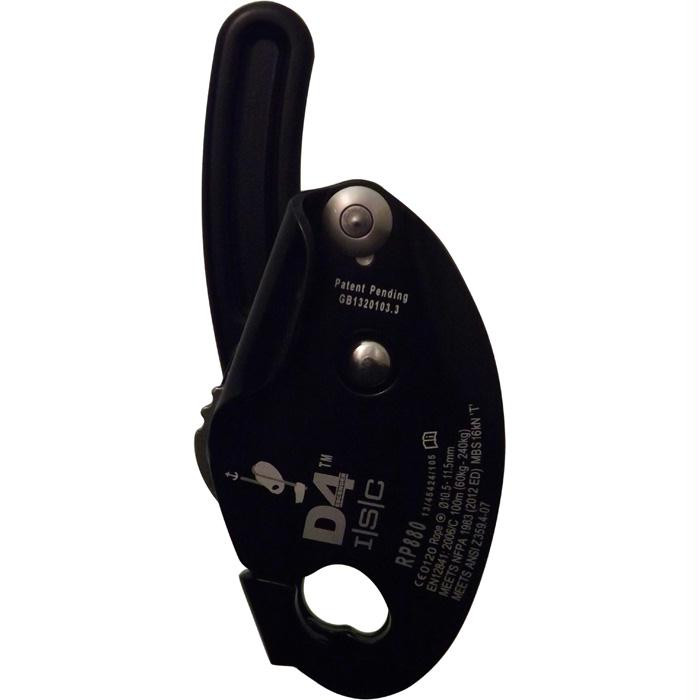 D4 Industrial Descender Black, made by ISC -
