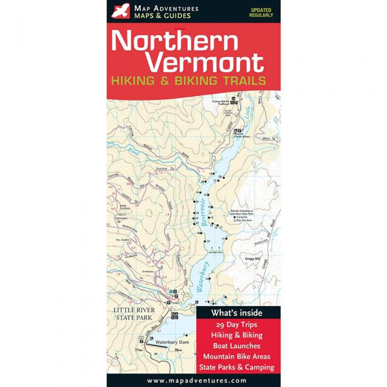 Northern Vermont Hike & Bike, made by Map Adventures -