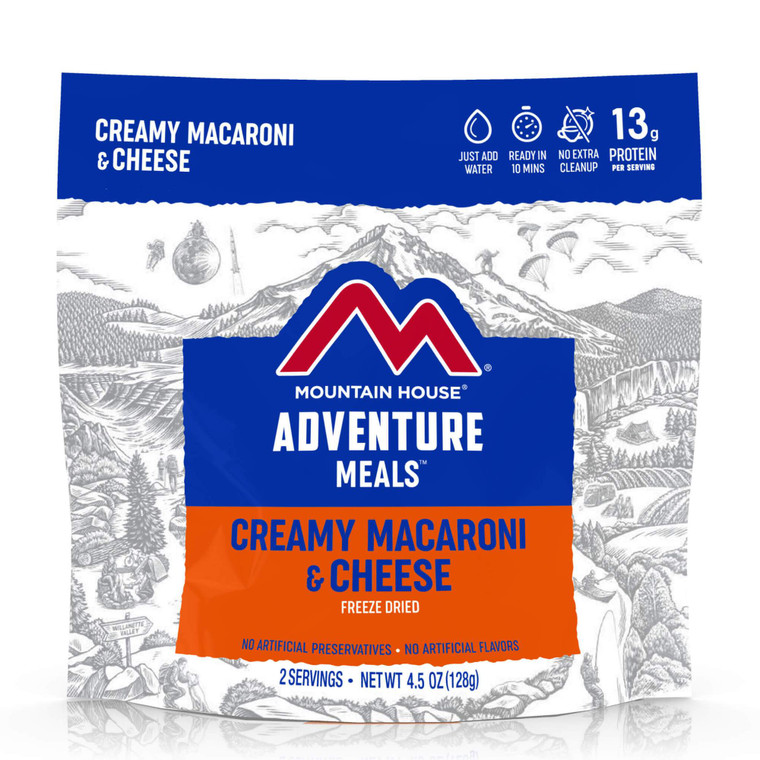 Creamy Mac & Cheese Cl, made by Mountain House -