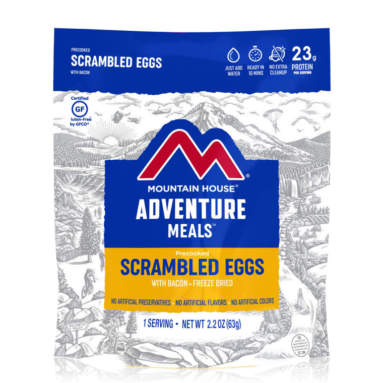 Scrambled Eggs W/ Bacon Cl, made by Mountain House -