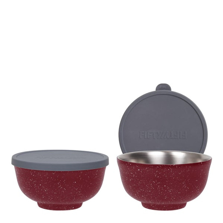 Insulated Bowl 24 Oz - Red, made by Fifty/fifty -