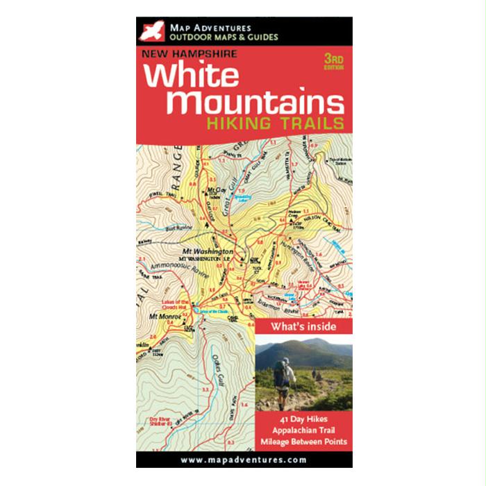 White Mtns Nh Hiking Trails, made by Map Adventures - White Mtns Nh Hiking Trails, made by Map Adventures -