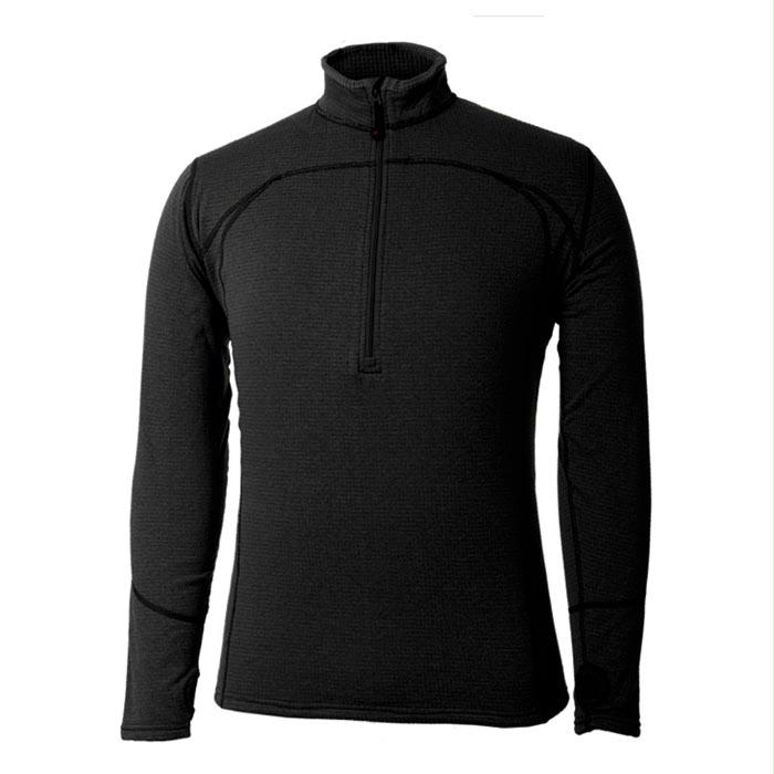 Eco Fleece Mens Ls Zip Blk Md, made by Terramar -