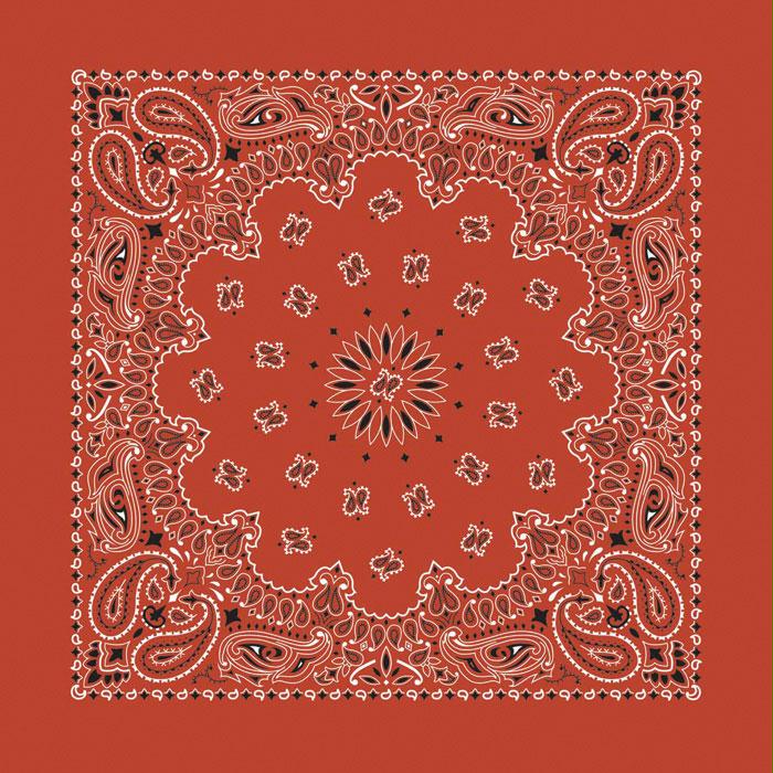 Bandana Paisley Terracotta, made by CAROLINA MANUF - Bandana Paisley Terracotta, made by CAROLINA MANUF -