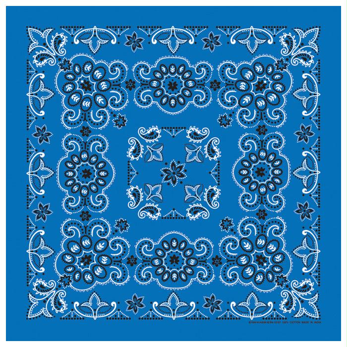 Texas Paisley Bandana Royal, made by CAROLINA MANUF -