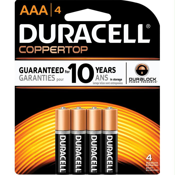 Duracell Cprt Aaa 4Pk, made by Duracell -