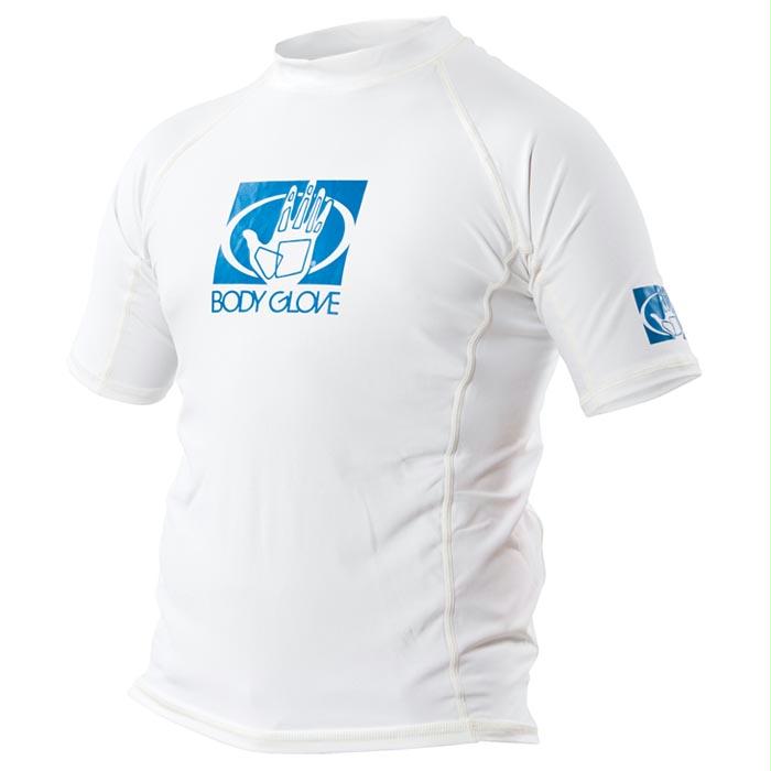 Fitted Rashguard Jr Ss White 8, made by Body Glove -