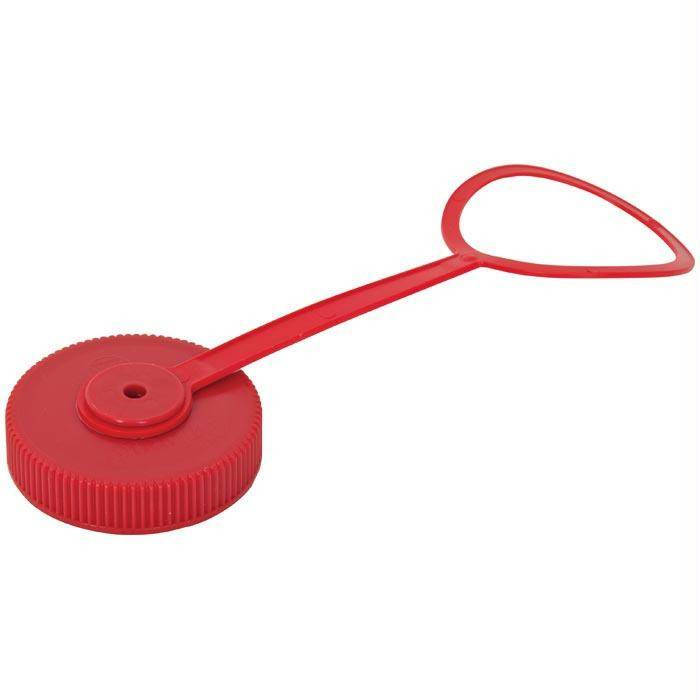 Lid Wm Loop-Top Red (Bulk), made by Nalgene -