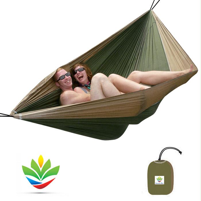 Hammock Bliss Double Tan/Green, made by Hammock Bliss -