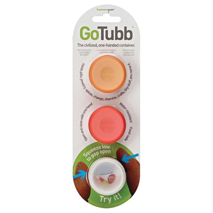 Gotubb Sm 3Pk Clear,Org,Red, made by Humangear -